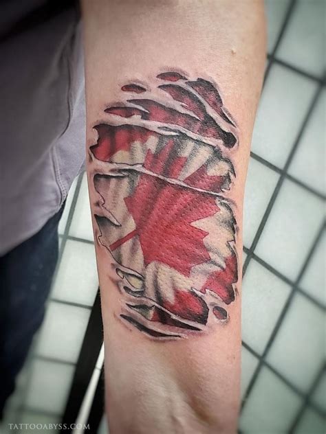 Canada Flag Tattoo