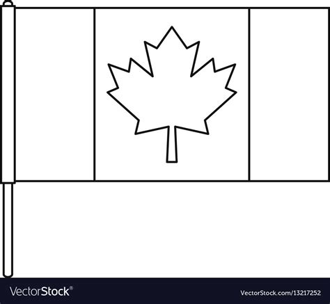 canada flag vector outline