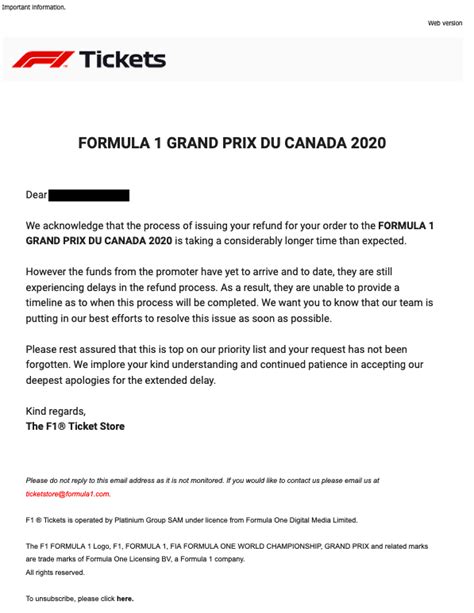 canada grand prix 2022 tickets refund policy