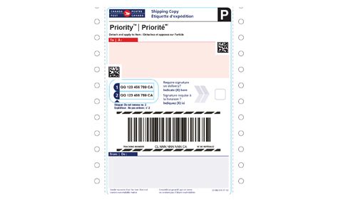 Canada Post Sticker Labels
