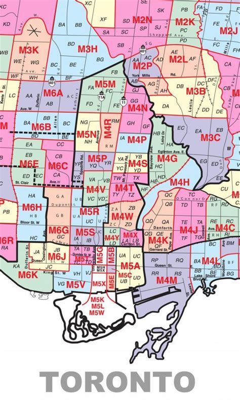 Canada Toronto Zip Codes