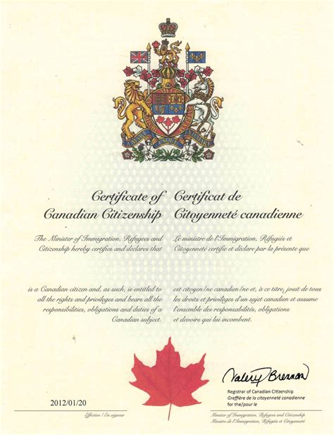 canadian citizenship certificate application