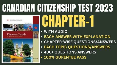 canadian citizenship test practice by chapter