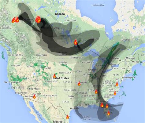 canadian fire smoke map today alberta