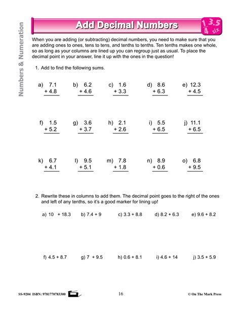 Canadian Math Worksheets