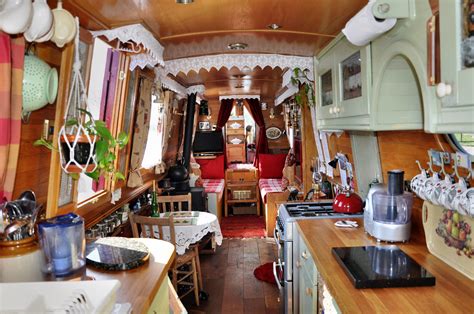 canal boat interior