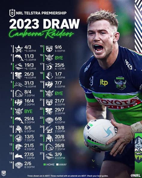 canberra raiders rugby schedule