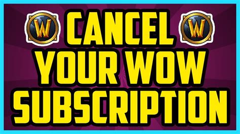 cancel my world of warcraft subscription