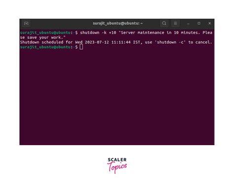 cancel shutdown command linux
