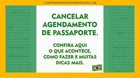 cancelamento de agendamento de passaporte