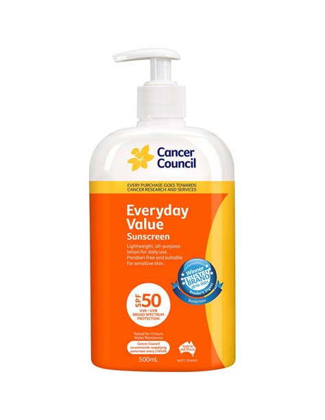 cancer council sunscreen 500ml