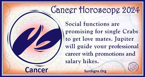 cancer horoscope 2024 today