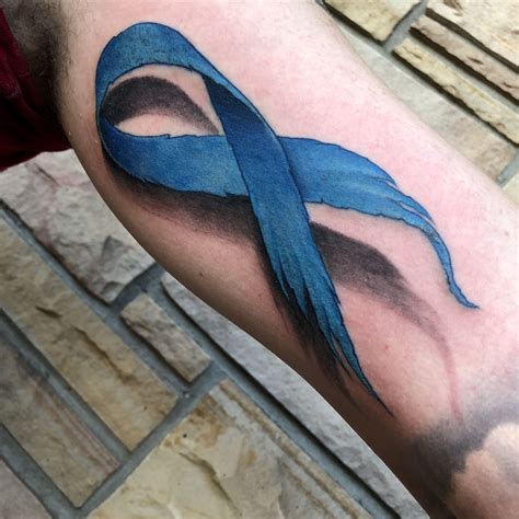cancer ribbon tattoos for men