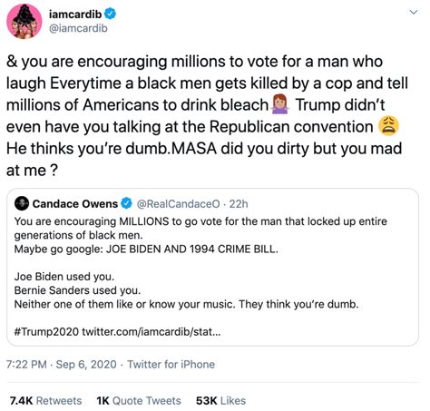 candace owens and cardi b tweets
