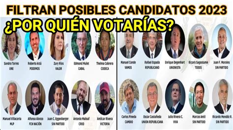 candidatos para presidente 2023 guatemala