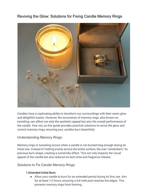 Candle Memory Ring