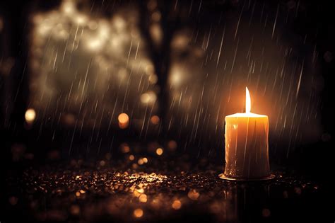 candles in the rain