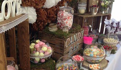 Sweet table, Candy bar, mariage, Shabby chic, champêtre