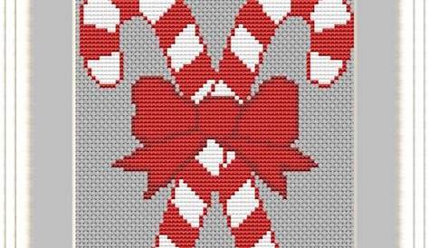 Candy Cane Cross Stitch Pattern
