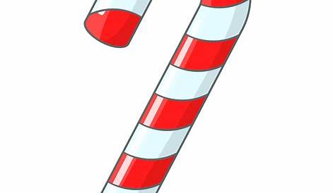 Candy Cane Dessin For Christmas Icon Cartoon Style Vector Image