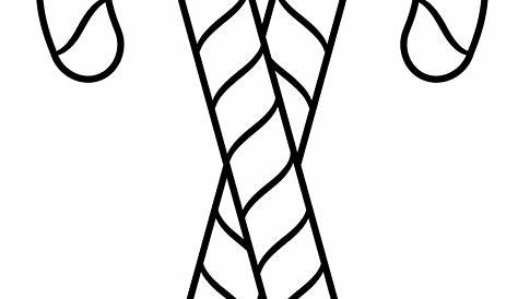 Candy Cane Clipart Black And White Clipart