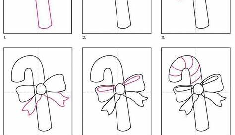 Candy Cane Drawing Step By Step How To Draw A