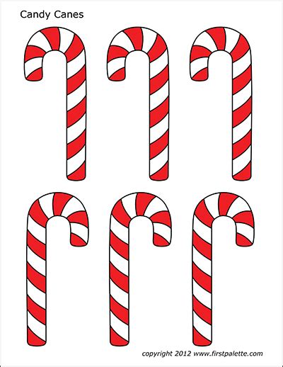 Candy Cane Cutouts Printable NEO Coloring