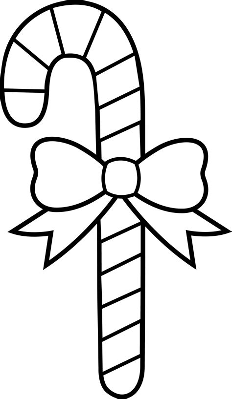 Candy cane template printable Coloring Page