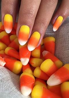 Candy Corn Acrylic Nails: The Perfect Trend For Halloween 2023