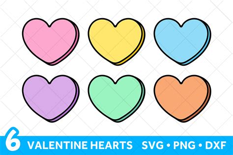 Funny Candy Hearts Valentine Svg Png Dxf SVG File Free Fonts 30