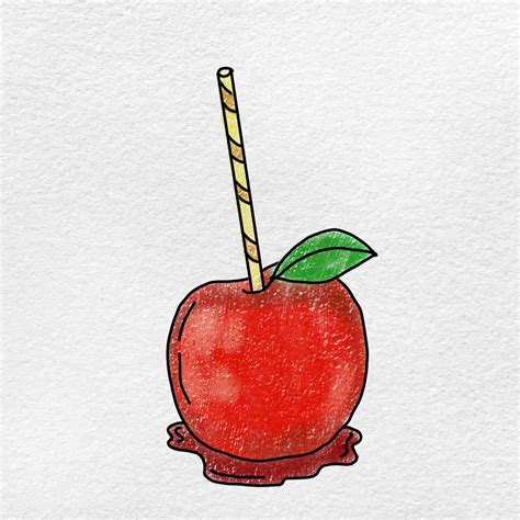 candy apple drawing