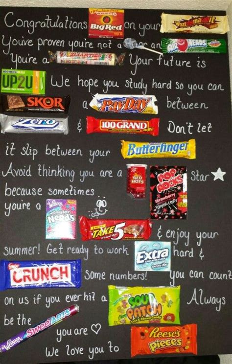 candy bar graduation poster