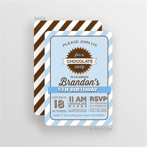 Candy Bar Invitations Ideas