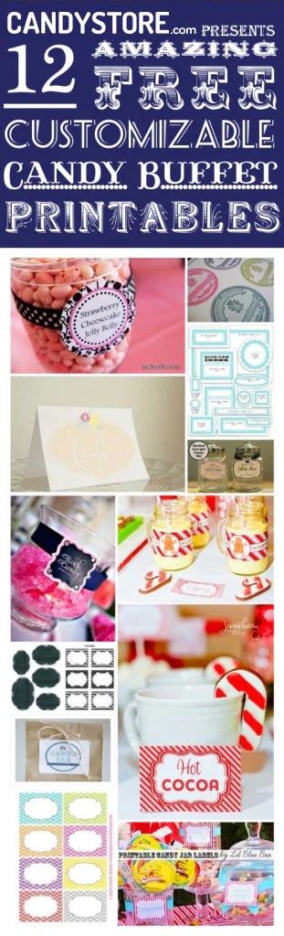 Candy Buffet Labels Printable Diy Digital