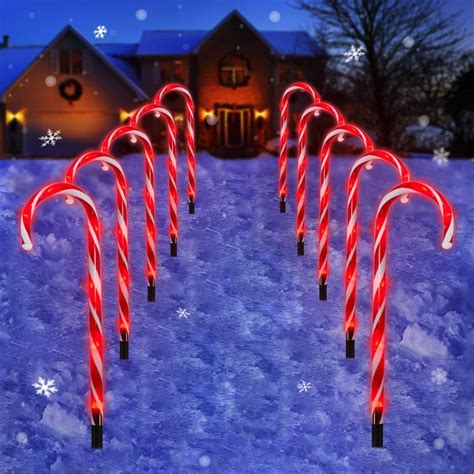Candy Cane Christmas Path Lights