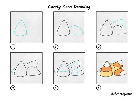 Candy Corn Guided Drawing