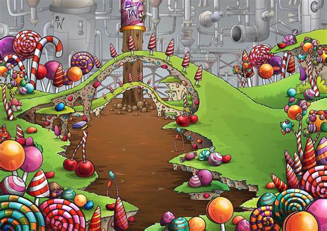 candy factory drawing