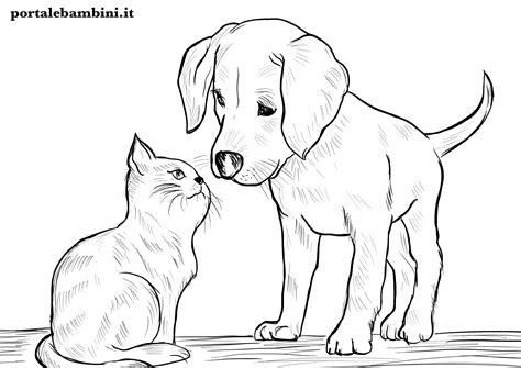 Disegni Di Cani E Gatti Da Colorare E Stampare Coloring