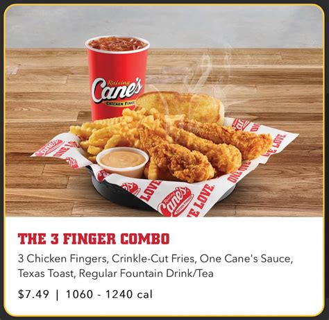 Cane's Kitchen Menu