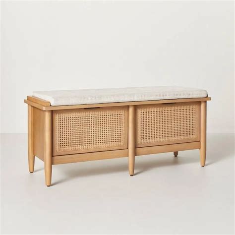 Cane Entryway Bench