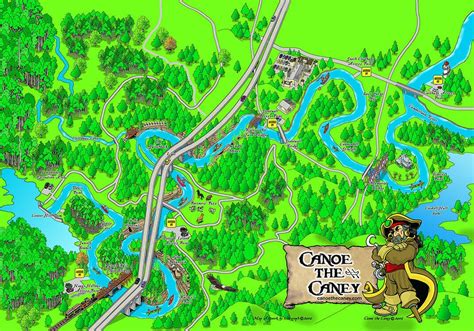Caney Fork River Kayaking Map