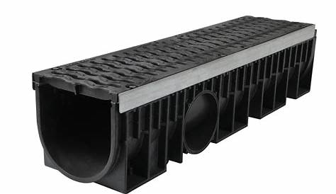 NICOLL Caniveau sous circulation PVC 2 grilles fonte