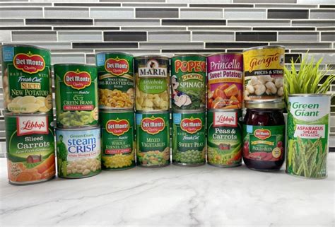 Canned Vegetables Examples
