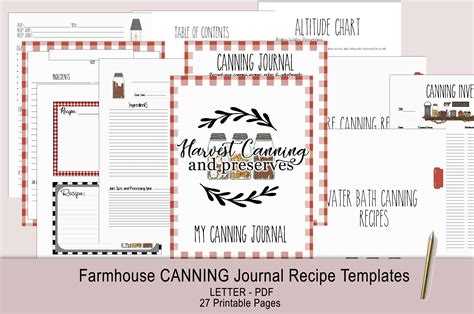 Canning Journal Template
