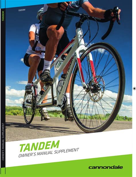 cannondale tandem bicycle manual