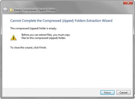Cannot Complete The Compressed Folders Extraction Wizard Windows 10