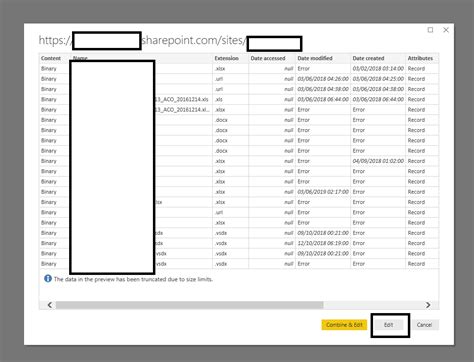 cannot connect to sharepoint folder power bi