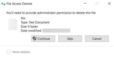 Cannot Delete File No Permission