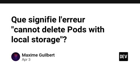 Cannot Delete Pods With Local Storage