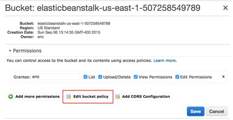 Cannot Delete S3 Bucket Elastic Beanstalk